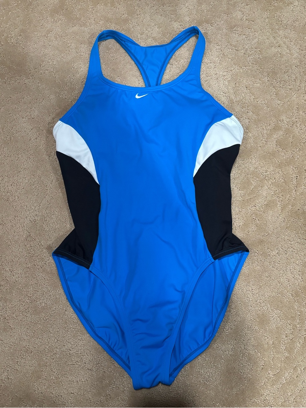 NIKE | Blue One-Piece Swimsuit with Black and White Accents